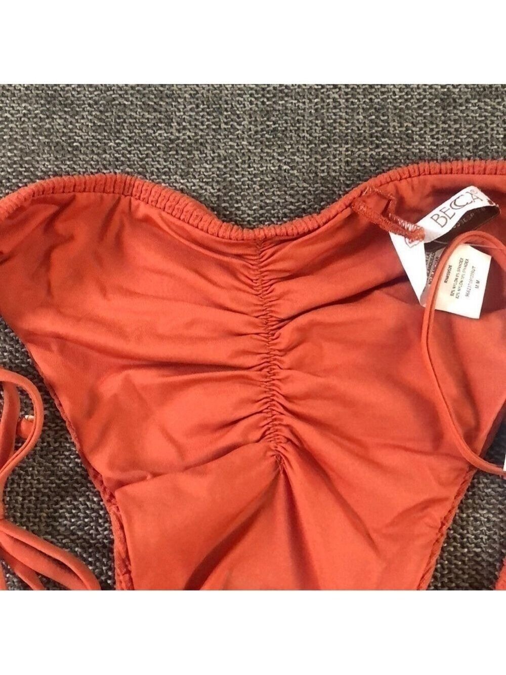 Women’s BECCA Beccaswim Pucker Up Tie Side Swim Bottom Swimwear Ginger M - Picture 10 of 15